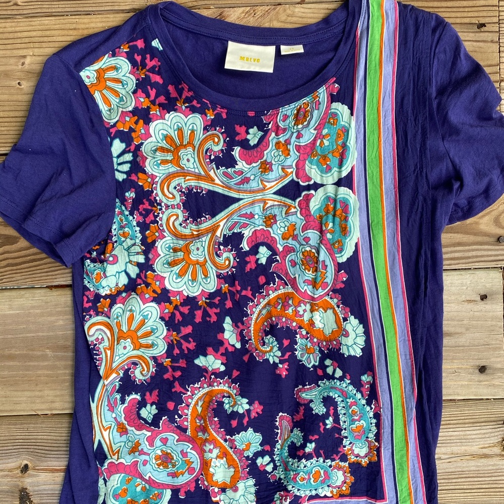 Anthropologie Maeve Bandana Paisley Print Shirt